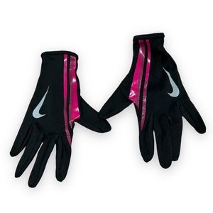 Nike black with pink accents gloves Sz S